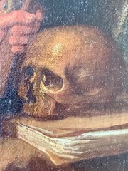 Italian Old Master 17th Century Original Antique Painting Penitent Saint Jerome