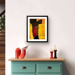 Sloog Original Art Colorful Bold Modern Abstract Wall Art Painting on Paper 9×12