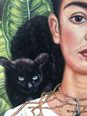 Mexican Outsider Artist Frida Kahlo self-portrait oil on canvas painting