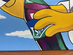 Custom Bart Simpsons Canvas. Hand Painted Art 20×16” CV JD