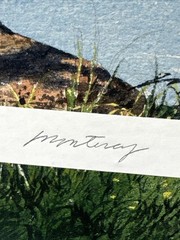 Monterey California Painting Coastal Landscape Merv Corning Listed Vintage