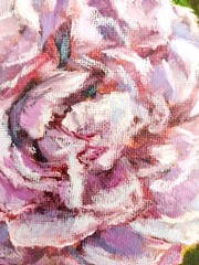 Pink Purple Rose Framed Original Oil Painting 5×7 Signed OOAK Floral Art Gift