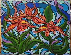 Original Art 14 x 11 Acrylic On Canvas Tiger Lillie’s