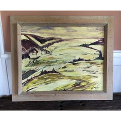 Vintage Oil Impressionism Signed American West Spokane Arid Landscape