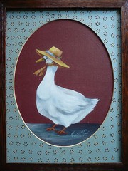Francelia Hugo, CUTE DUCK BIRD FOLK NAIVE OIL REALISM OIL PAINTING Country RURAL
