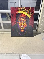Notorious B.I.G.“biggie” Original Oil On Canvas Pallet Knife Style 5ft X 4ft