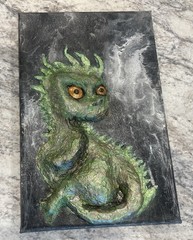 Mossling – Original Mixed Media Forest Spirit | Fantasy Creature Wall Art | OOAK