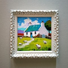Irish Cottage Painting Original Fine Art Impasto Oil Painting Unframed 6×6