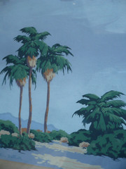 WORDEN BETHELL, LISTED EARLY CALIFORNIA CALIF SILKSCREEN DESERT PLEIN AIR PRINT