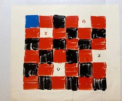 Alfred L. Kennedy Mixed Media Modern Abstract Oil Painting 1976