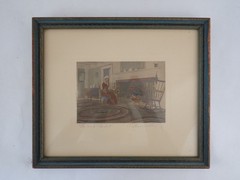Original 1918 Signed Wallace Nutting The Workbasket Org. Frame