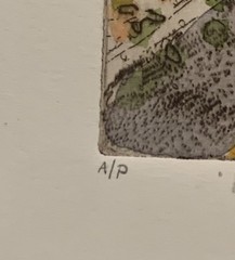 Watercolor Artist Proof „Road“ Signed by Artist on Art Card Stock 3-18″ x 4-1/8″
