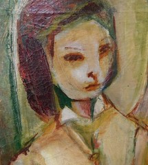 LARGE 1957 FAUVIST BAY AREA FIGURATIVE EXPRESSIONIST SCHOOL Oil PAINTING – KEITH