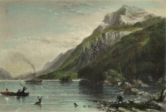 W.H. Bartlett 1840 Colored Still Engraving “Black Mountain” 5” x (BI#MK/200412)