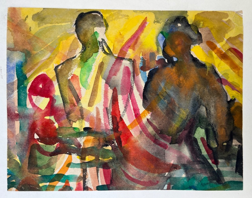 Nikolai Lapshin; ‚Abstract Composition‘. Original Russian Avant Garde Watercolor