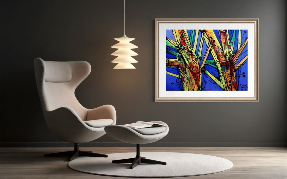 SIMEON GONZALES Original Painting COA / art studio Maryland – USA/LARGE XXL