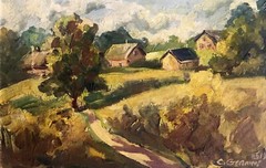 Oil Painting City Of Fastiv Gramm S. Unframed Original Home Decor Art nAAA2630