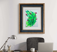Messa Art- Wildflowers 3- 12×16 Abstract Impressionism Original Art on Paper