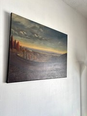 Original Oil Painting Sunset Art Sky Clouds Landscape Colorado Mountains Mikah