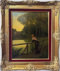 Scandinavian School 19TH Cen-ry A Pastoral Scene , Oil On Canvas