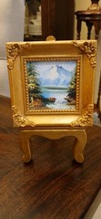 Miniature Framed Oil Painting – Signed