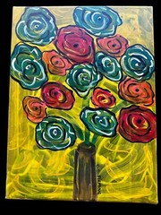 Gorgeous Signed CB Fleming Still Life Painting Of Flowers In Vase 16×12