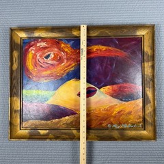 Lloyd P Baldwin II Repressed Desire Surrealist Oil Painting Framed 28×22