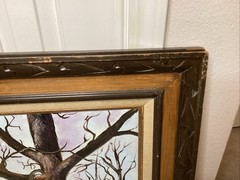 Vintage Mid-Century „Rustic Homestead“ Landscape – Signed C.H. Morse