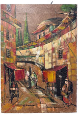 Original Haidor Hamaoui (1937 – 2013) Oil Painting Unframed