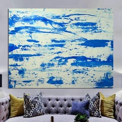 Pollock/Richter style Professional Painting 84”X62” (7 Foot) Abstract Modern XL