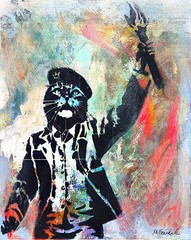GERARD 16X20 IN- Abstract Pop Original Painting Canvas Graffiti