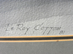 Butte Montana watercolor painting beloved citizen artist Leroy Cottom 1931-2010