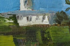 Puerto Rico Painting Punta Tuna Lighthouse Oil Original Wall Art Impasto Ocean