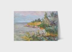Oil painting Summer Ukrainian painter Unframed Decor original landscape art
