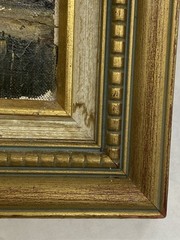 ANTIQUE HEINZ MUNNICH FRAMED OIL ON CANVAS LANDSCAPE PAINTING 1900’S SIGNED