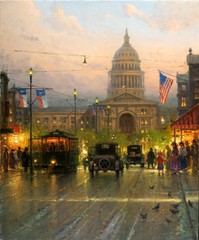HD Canvas Print Oil painting Picture Art White House Cityscape on canvas L125