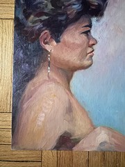 Contemporary Female Academic Portrait Acrylic Board 12 x 16 Peter Feldman