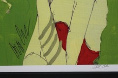 Eve Cordell Cordaro Signed Lithograph Art Framed Matted Print Auto 10″x13″ Women