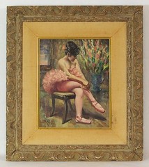 William Alexander Drake (Canadian,1891-1979) Oil Painting Ballerina Signed