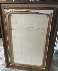 Vintage Large oil painting signed Malloch 43” x 31” framed