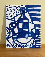 Alan Lofsness – Minimalism Expressionism Still Life. 24 x 30 in. Oil Painting