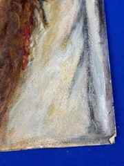 Vintage Watercolor „The Holy Face“ Jesus, Crown of Thorns ~ 14″ x 11″ Unsigned