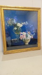 Laura Coombs Hills Original Pastel Painting Flower Vases Heavy Gilded Frame