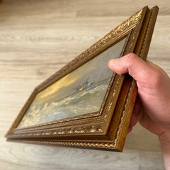 Vintage oil painting framed
