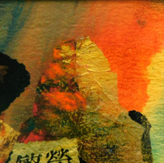 Noted Swedish/ American Birgitta Lapides fine original mixed media