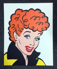 LUCY RICARDO LUCILLE BALL LOVE LUCY COMIC BOOK PAINTING 2