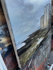 Original Ölgemälde Étretat Kreidefelsen Meer Küste Impressionismus Handgemalt