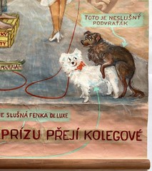Original Vintage Poster Painting THEATRE -CZECHOSLOVAKIA -HOMO STRUKSALIS – 1982