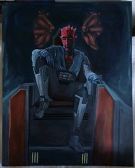 Star Wars – Darth Maul ORIGINAL Acrylic Painting 16″ x 20″ | Canvas | OOAK