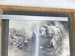 1970s Framed Lithographic Sheet Metal Painting of Geronimo Native American